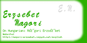 erzsebet magori business card